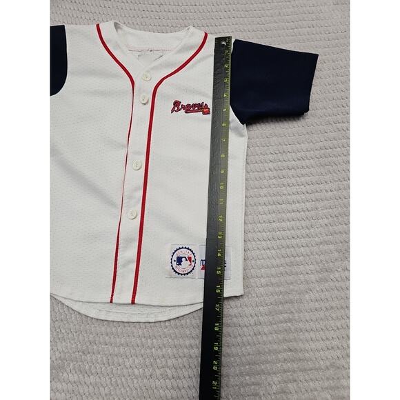 Majestic Jersey Kids Medium 5/6 Atlanta Braves - Picture 2 of 7